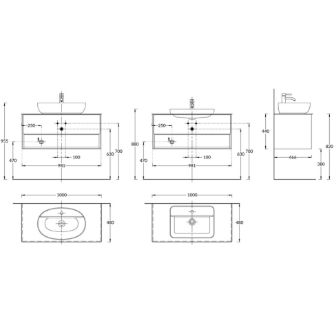 Тумба подвесная Plaza Modern 100 см, цвет белый матовый-сахара - картинка 5