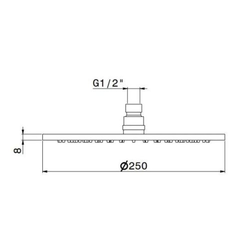 Круглая душевая лейка OLE, хром 27747KM.21.018																														 - картинка 3