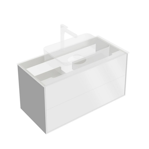 Тумба подвесная Plaza Modern 100 см, цвет белый матовый - картинка 1