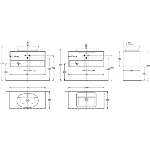 Тумба подвесная Plaza Modern 100 см, цвет белый матовый-шалфей - картинка 5