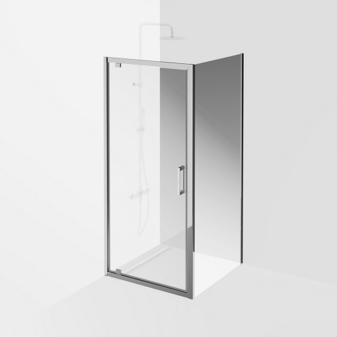 Душевая боковая панель VETRO 90х195, покрытие Easy clean, хром - картинка 4