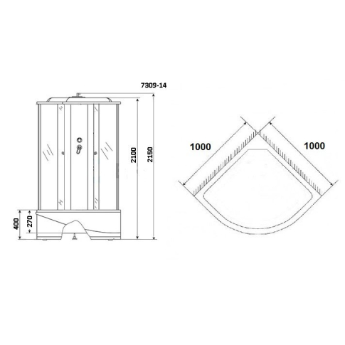 Душевая кабина Eco NG-7309-14 - картинка 4