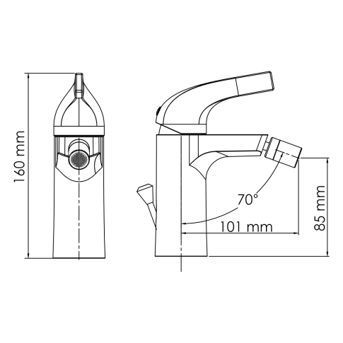 Sauer 7106 Смеситель для биде - картинка 3