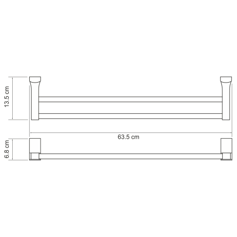 Держатель для полотенец Leine K-5040WHITE двойной - картинка 4