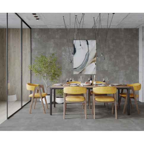 Nord Gris серый 60x60 керамический гранит матовый карвинг - картинка 2