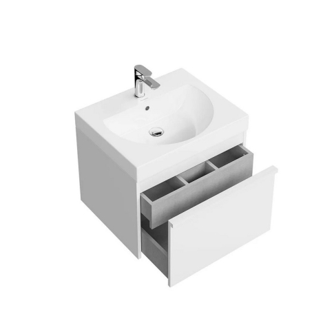 Тумба подвесная Modula 60 см, цвет белый глянцевый - картинка 6