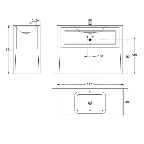 Тумба напольная Plaza Classic NEO 120, капучино матовый - картинка 4
