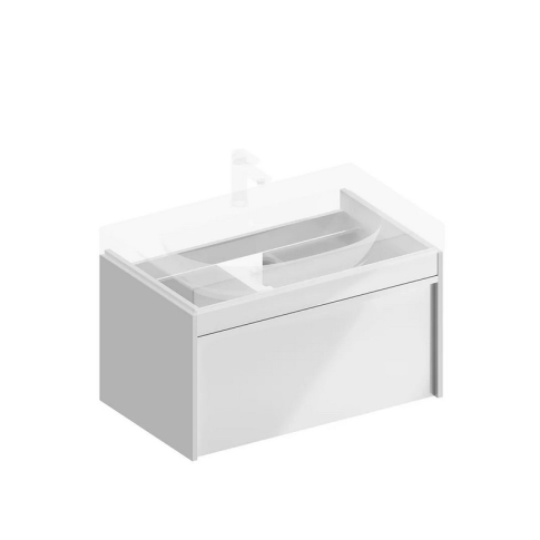 Тумба подвесная Modula 80 см, цвет белый глянцевый - картинка 1