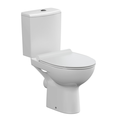 Унитаз-компакт NATURE CLEAN ON 011 3/5л. (гориз. вып, дюр. сид. slim, lifting, easy-off, ниж. под.) белый, 1с, 65410 - картинка 1