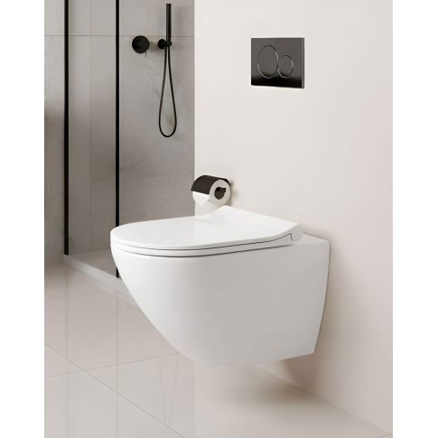 Унитаз подвесной AMICI Aria Tornado безободковый с крышкой duroplast, soft-close, быстросъемная, белый, CT11388 - картинка 2