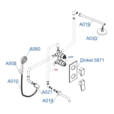 A175819 Душевой комплект со смесителем - картинка 2