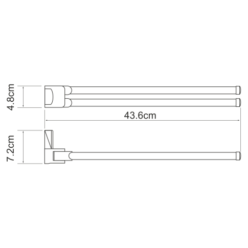 Leine K-5031WHITE Держатель полотенец двойной - картинка 4