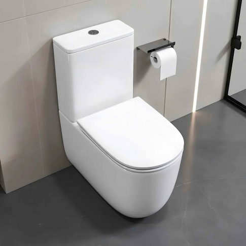 Унитаз напольный MIRKO Tornado безободковый с крышкой duroplast, soft-close, быстросъемная, белый, CT11090 - картинка 2