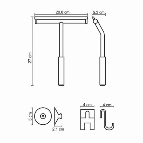 K-211WHITE Скребок для душевой кабины - картинка 5