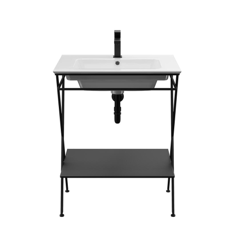 Металлический каркас напольный Piano Next 65 черный под столешницу и умывальник - картинка 5