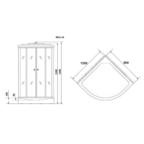 Душевая кабина Classic NG-3512-14R - картинка 3
