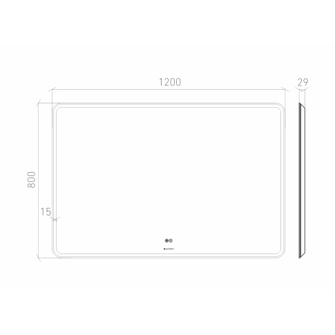 Зеркало Optimum 120х80 с LED подсветкой - картинка 5