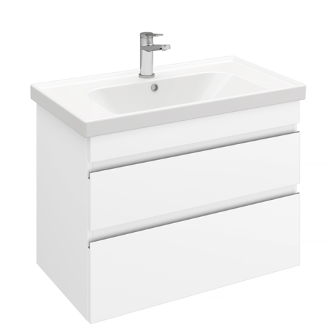 Тумба подвесная SARGAS 80 под умыв-к Cerastyle Frame 80, УЛЬТРА белый глянец, LS-WCAB-80-101 - картинка 1