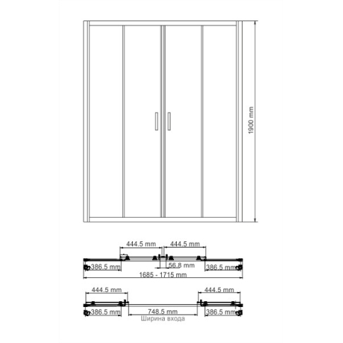 Lippe 45S09 Душевая дверь - картинка 4