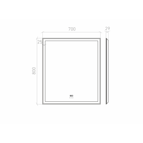 Зеркало Venus 70х80 с LED подсветкой - картинка 5
