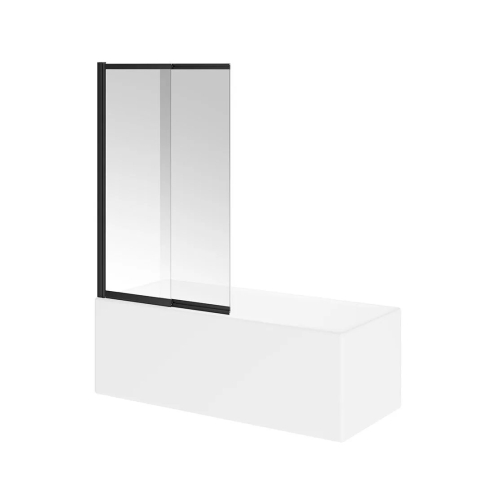 Шторка на ванну VETRO, раздвижная, покрытие Easy clean, черный матовый VE.100.BSD.BLK.M - картинка 2