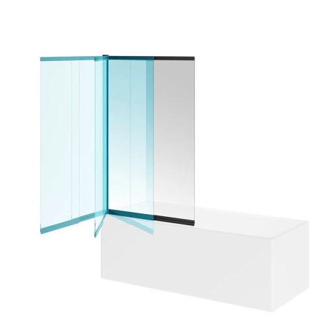 Шторка на ванну VETRO, раздвижная, покрытие Easy clean, черный матовый VE.100.BSD.BLK.M - картинка 4