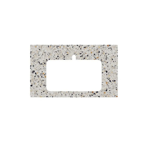 Столешница керамогранитная Бричиола 80 см для встраиваемых сверху раковин Plaza, белый натуральный - картинка 4