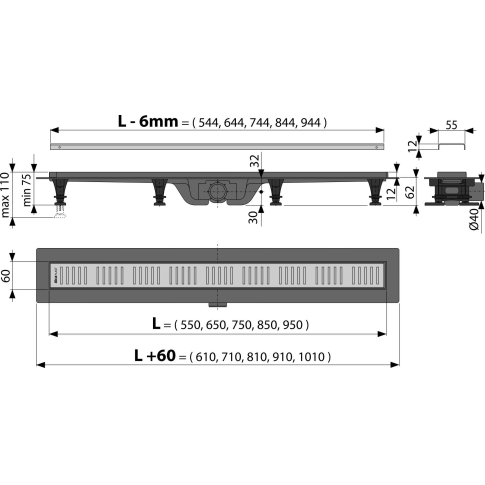 Трап для душа Simple APZ10-750M - картинка 3