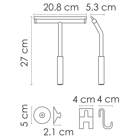 K-211BLACK Скребок для душевой кабины - картинка 4