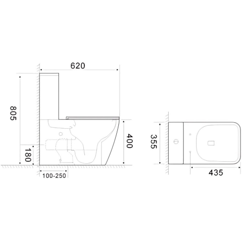 Унитаз напольный MANLIO Tornado безободковый с крышкой duroplast, soft-close, белый, CT10618 - картинка 3