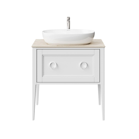 Тумба напольная Plaza Classic NEO 80 1+1 ящик, белая матовая - картинка 4