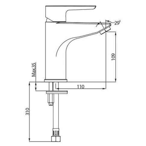 Смеситель для умывальника ALAMERA N2015902LPT - картинка 3