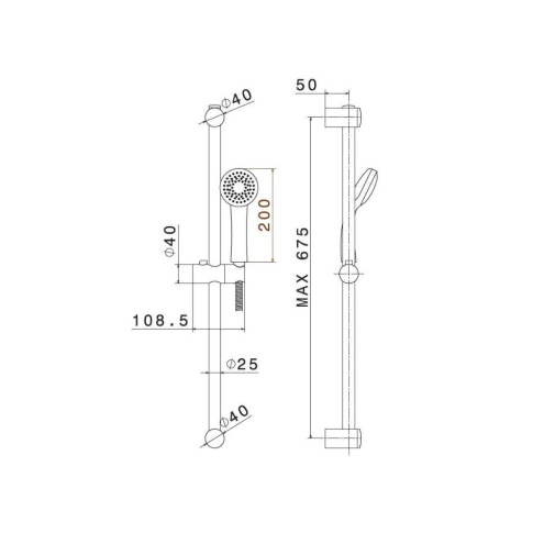 Душевая стойка PIANO без выхода для подачи воды, хром глянец 69356KM.21.018																														 - картинка 4