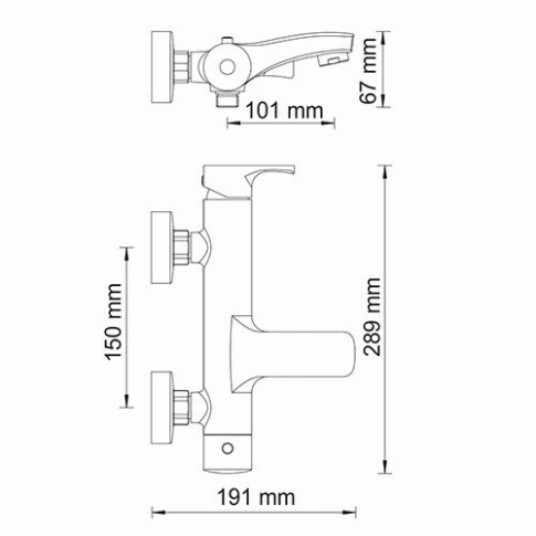 Berkel 4801 Смеситель для ванны с коротким изливом - картинка 5