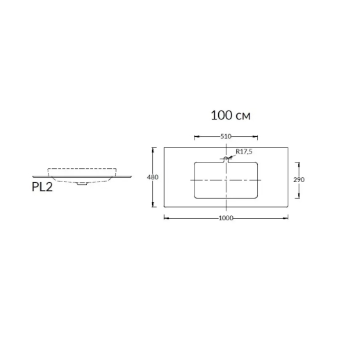 Столешница керамогранитная Plaza 100 Риальто, бежевый - картинка 4