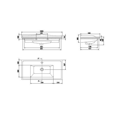 Умывальник мебельный Kapadokya 100х48 см, белый - картинка 2