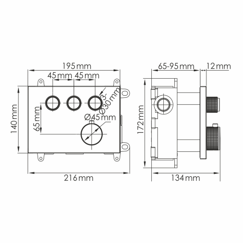 Aisch 5558 Thermo Термостатический смеситель для ванны и душа - картинка 3