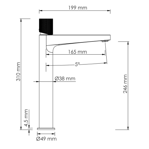 Tauber 6403H Смеситель для умывальника - картинка 3