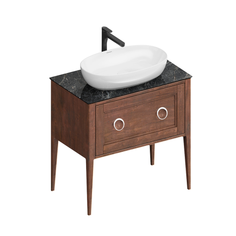 Тумба напольная Plaza Classic NEO 80 1+1 ящик, орех матовый - картинка 3