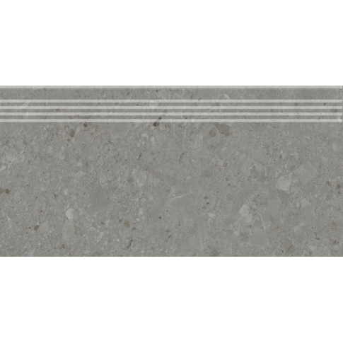 Чеппо ди Гре серый темный 30x60 ступень фронтальная матовый DD606120R\GR - картинка 1