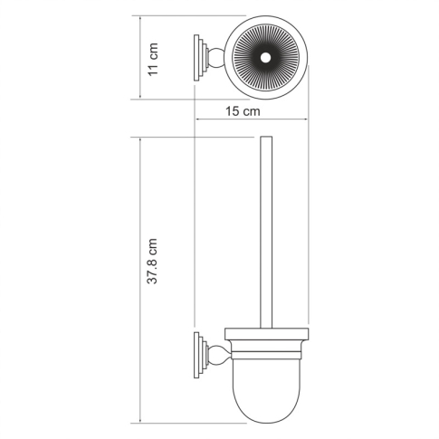 Ammer K-7027 Щетка для унитаза подвесная - картинка 4
