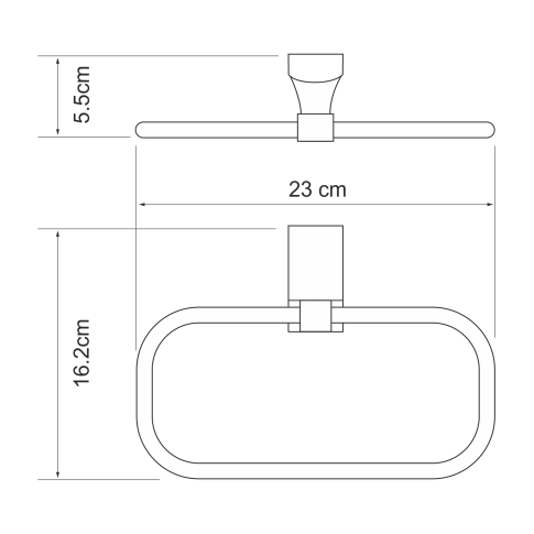 Держатель для полотенец Leine K-5060WHITE кольцо - картинка 3