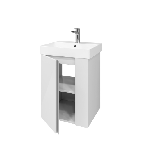Тумба подвесная PROPUS 55 под умыв-к Kerama Marazzi PRO 55, светло-серый глянец, LPR-WCAB-55-106 - картинка 3