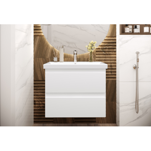 Тумба подвесная Vitrum 100 под умывальник Cerastyle Elite 100, белый матовый - картинка 2