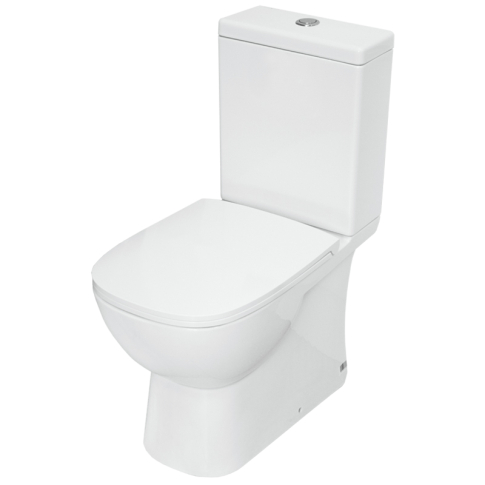 Унитаз-компакт Quadro Slim белый - картинка 1