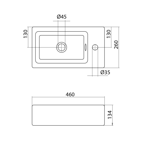 Умывальник Эрис 45 см, правосторонний - картинка 5