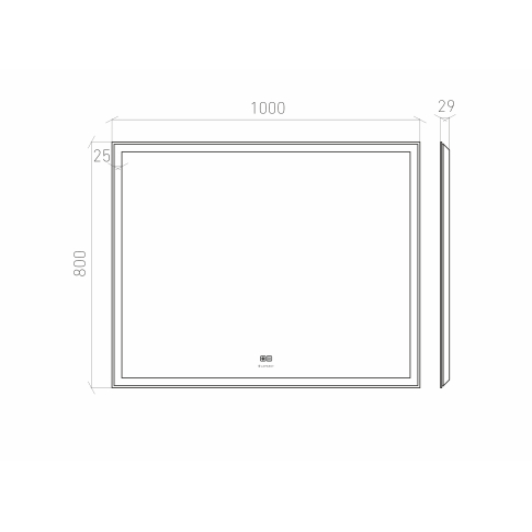 Зеркало Venus 100х80 с LED подсветкой - картинка 4