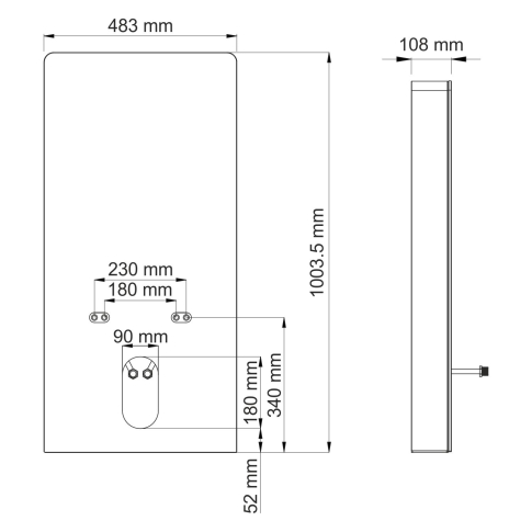 Naab 86BDT.050.BL Пристенный модуль системы инсталляции для биде - картинка 3