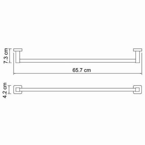Lippe K-6530 Держатель полотенец одинарный - картинка 4