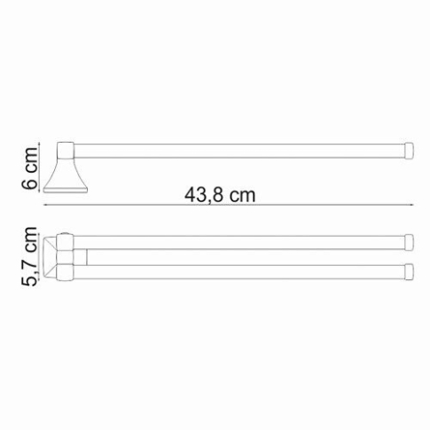 Wern K-2531 Держатель полотенец двойной - картинка 4